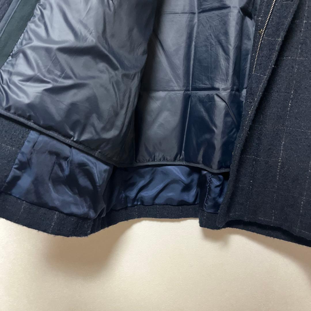 Paul Smith 濃紺チェック柄ウールコート&ダウンジャケット