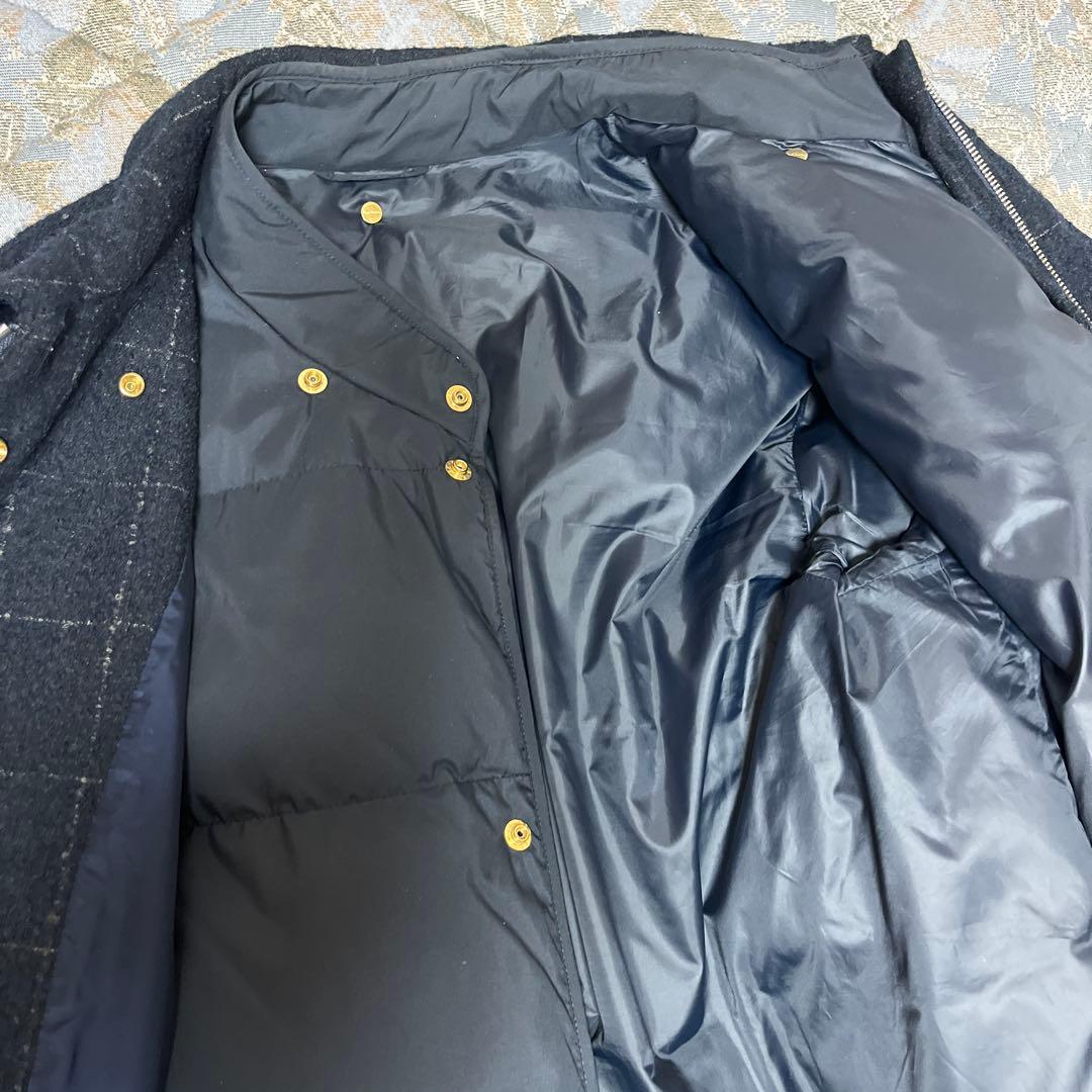 Paul Smith 濃紺チェック柄ウールコート&ダウンジャケット