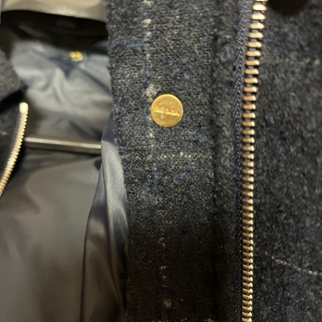 Paul Smith 濃紺チェック柄ウールコート&ダウンジャケット