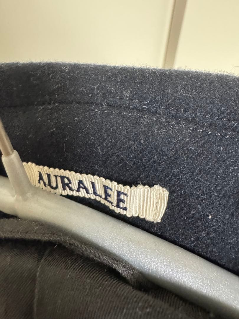 ウール ネイビー ダブルブレスト ピーコート