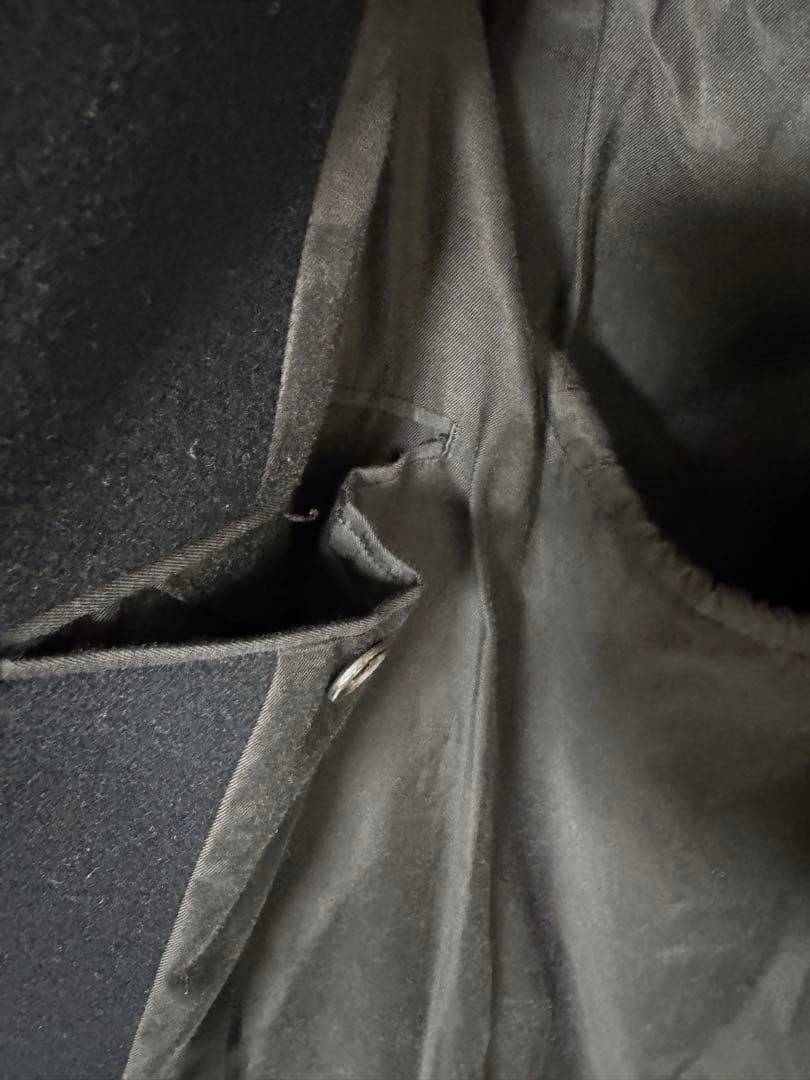 ウール ネイビー ダブルブレスト ピーコート