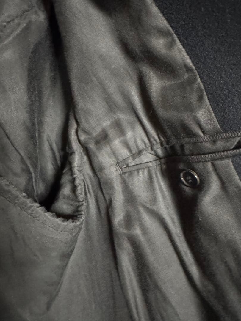 ウール ネイビー ダブルブレスト ピーコート