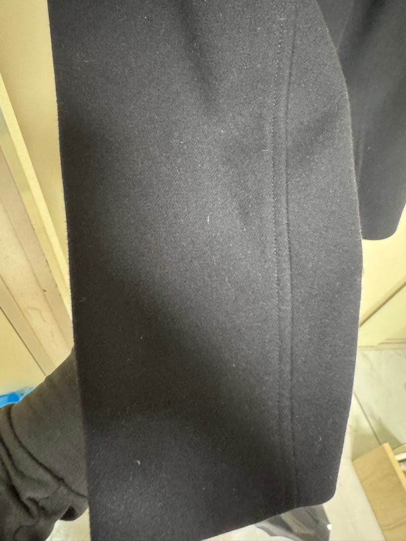 ウール ネイビー ダブルブレスト ピーコート