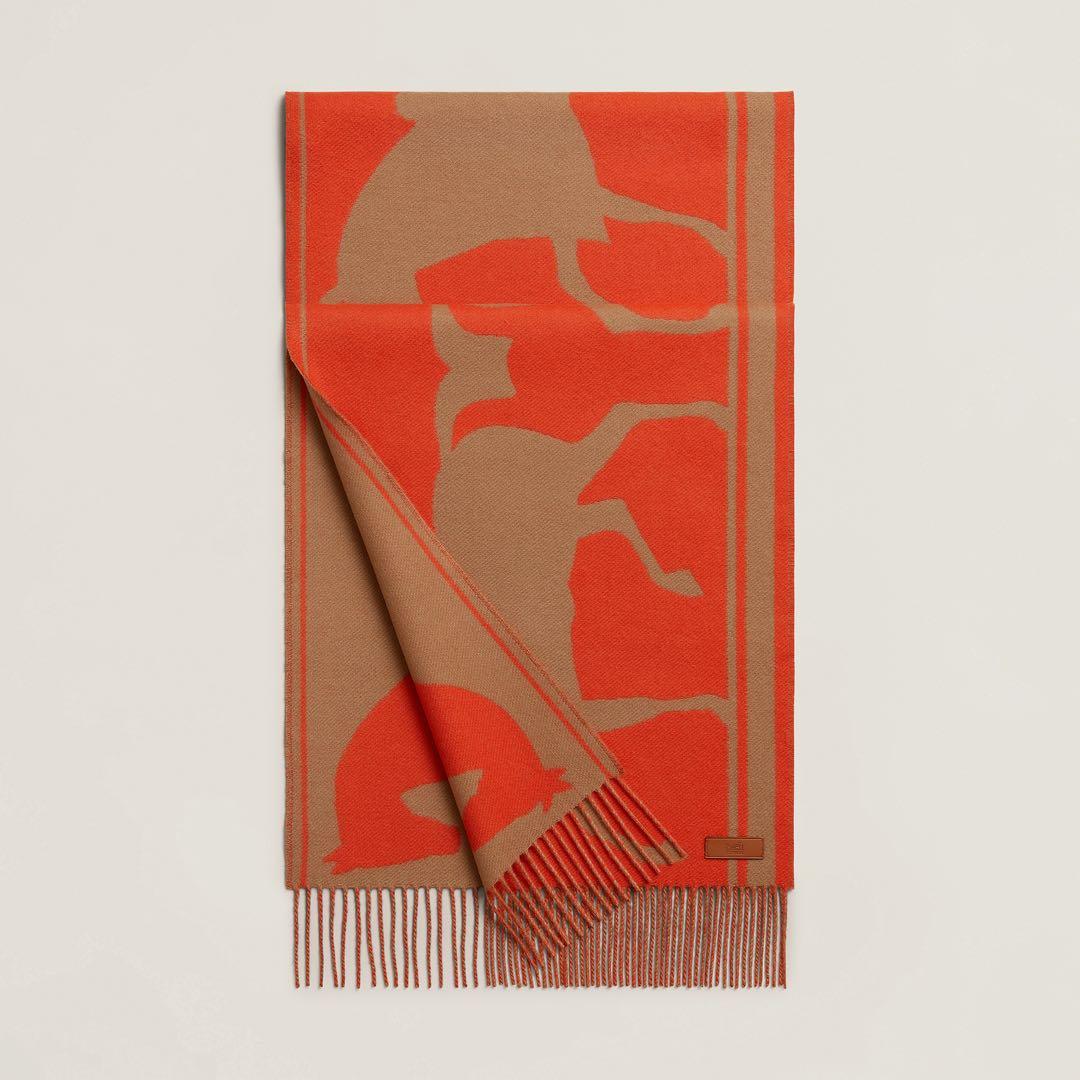 お値下げ！【超美品】HERMES カシミヤマフラー テットアクー 正規品 箱付