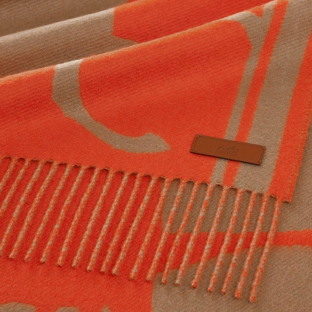 お値下げ！【超美品】HERMES カシミヤマフラー テットアクー 正規品 箱付