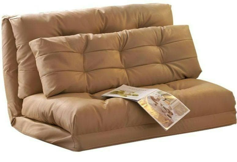D-【未使用】２人掛けソファーベッド 2WAY 6段階調節 エクルベージュ