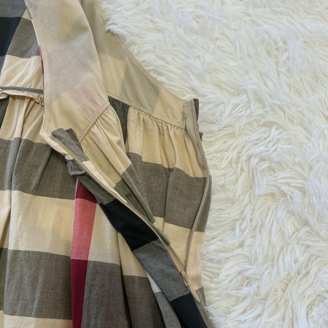 バーバリーチルドレン メガチェック キャミワンピース フリル 14Y 164㎝