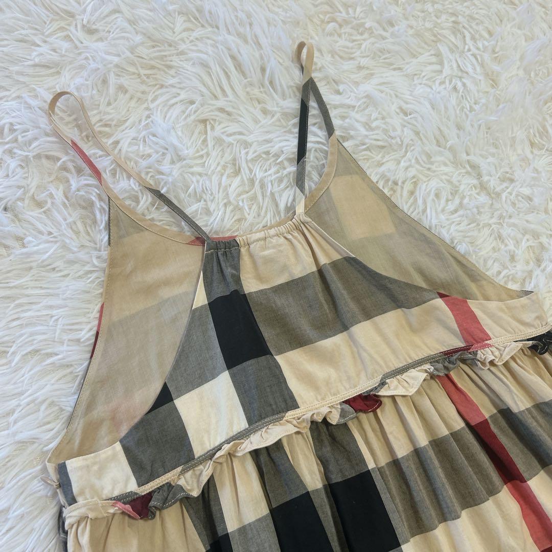 バーバリーチルドレン メガチェック キャミワンピース フリル 14Y 164㎝