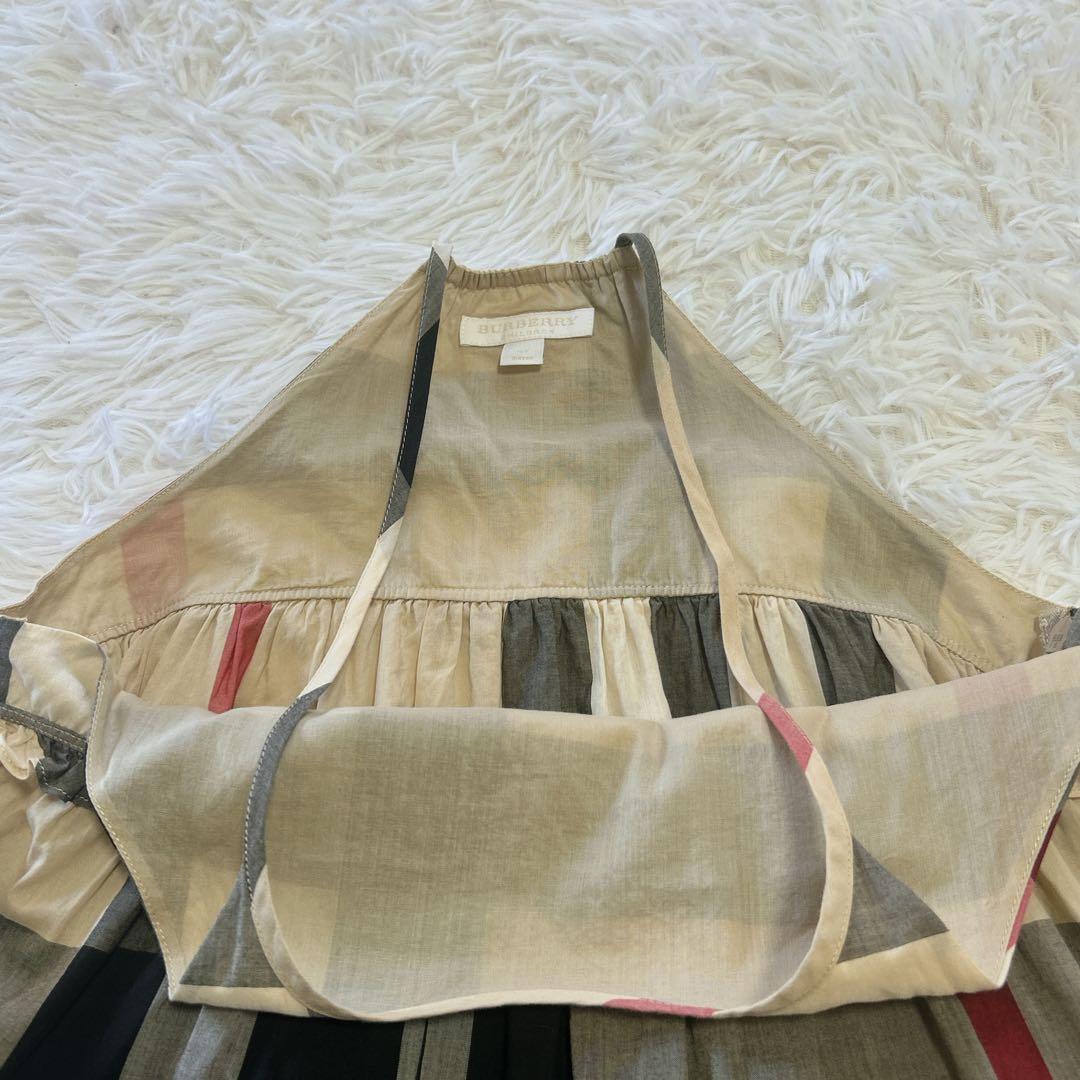 バーバリーチルドレン メガチェック キャミワンピース フリル 14Y 164㎝