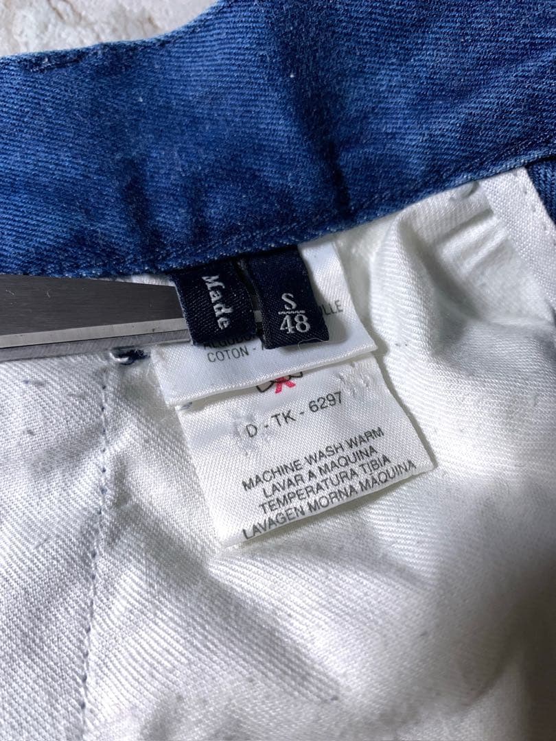 90s〜 イタリア製 エルメネジルドゼニア 2タック デニム スラックス 濃紺