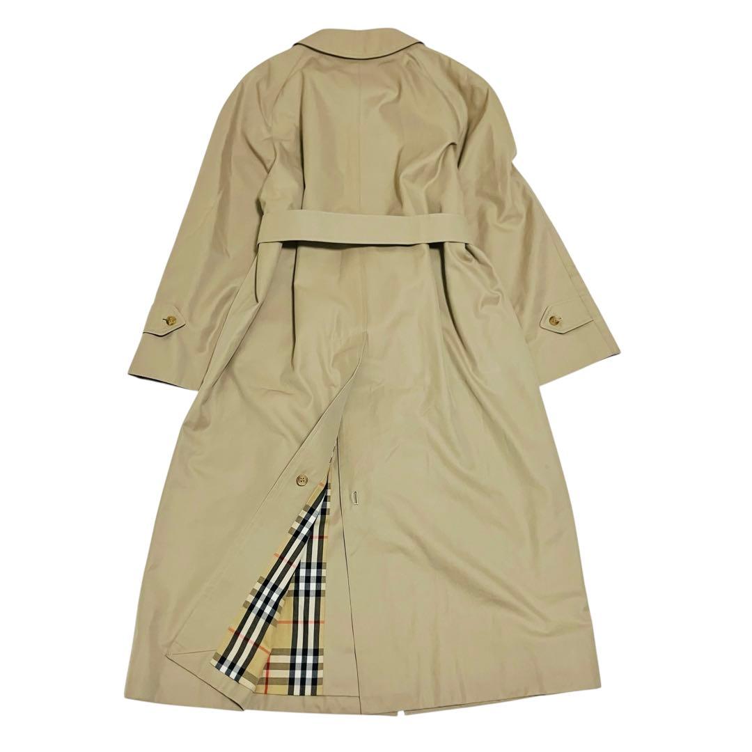 美品✨90's バーバリー トレンチコート ステンカラーコート ノバチェック
