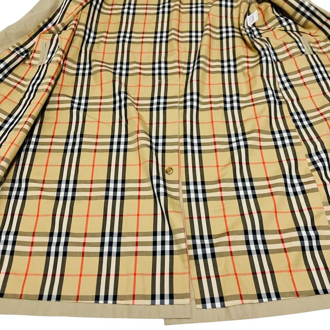 美品✨90's バーバリー トレンチコート ステンカラーコート ノバチェック