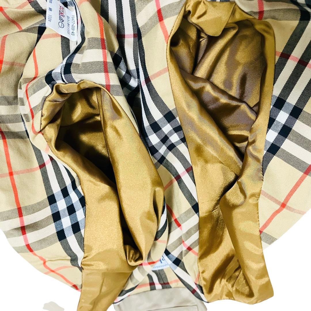 美品✨90's バーバリー トレンチコート ステンカラーコート ノバチェック