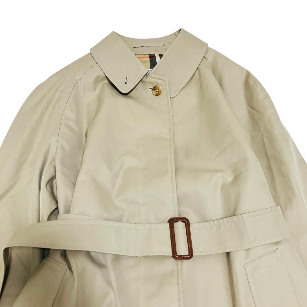 美品✨90's バーバリー トレンチコート ステンカラーコート ノバチェック