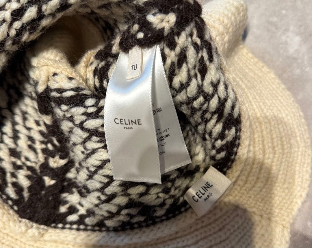 セリーヌ　トリオンフ　Bucket Hat in Wool バケットハット