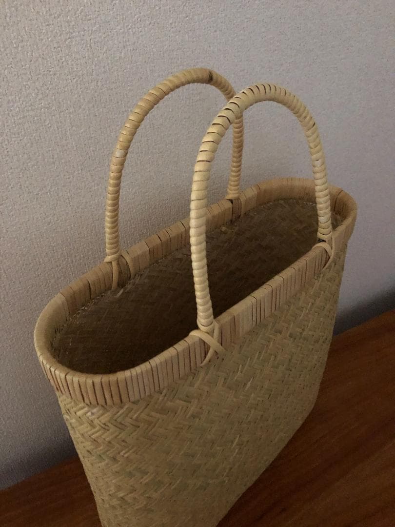 最終値下げ！新品♪　鳥越竹細工　おしゃれバッグ　手提げかご