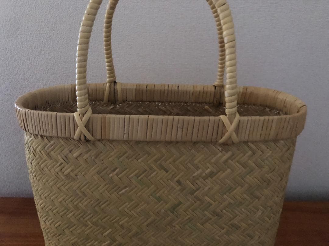 最終値下げ！新品♪　鳥越竹細工　おしゃれバッグ　手提げかご
