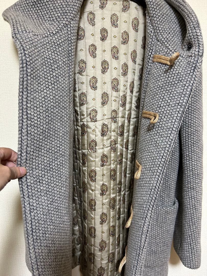 ダッフルコート　フード　ニット　 G-STAGE イタリア製　ダウンコート