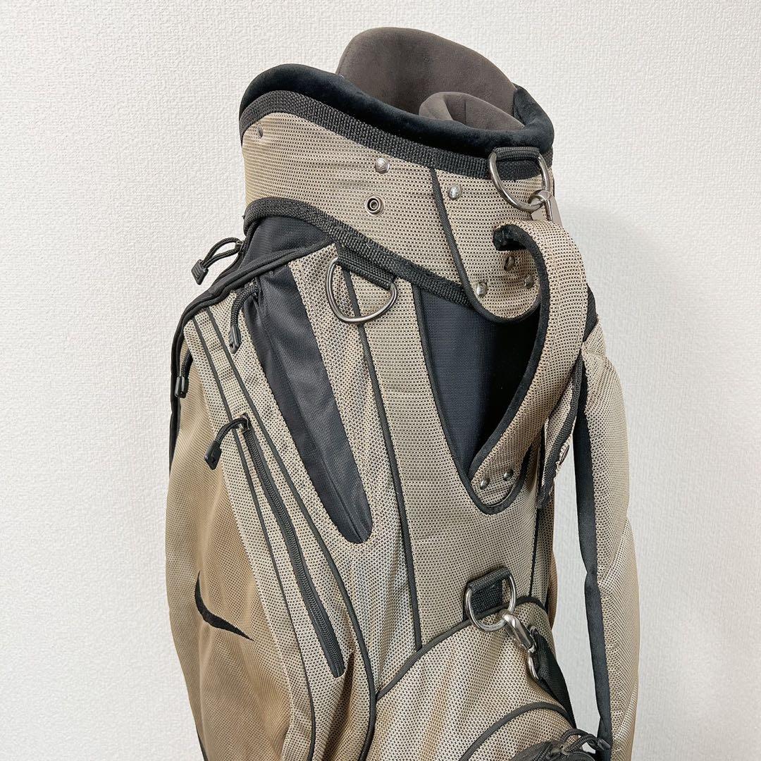 希少 NIKE ナイキ ゴルフ カートキャディバッグ6分割9型 ベージュブラック