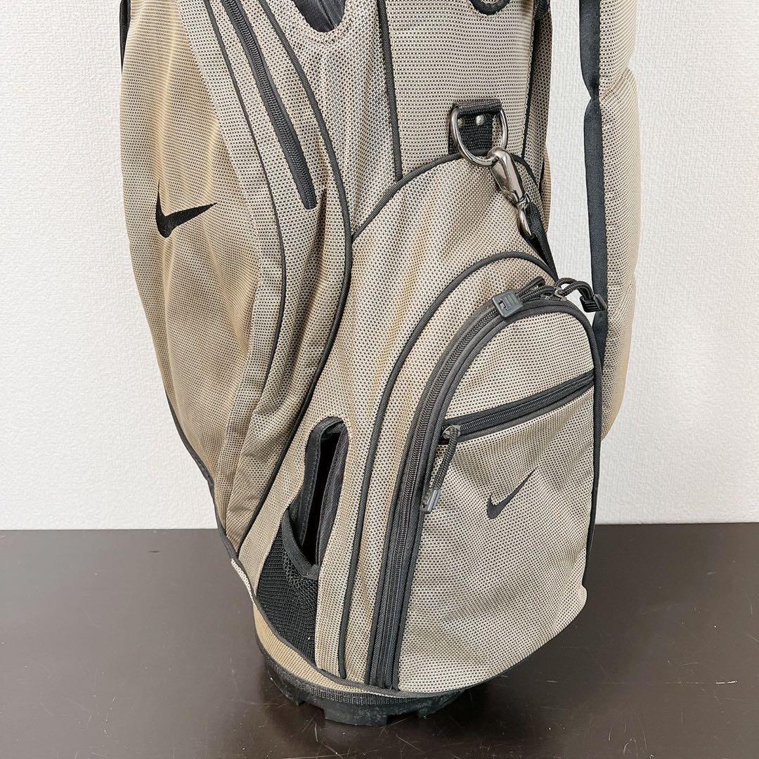 希少 NIKE ナイキ ゴルフ カートキャディバッグ6分割9型 ベージュブラック
