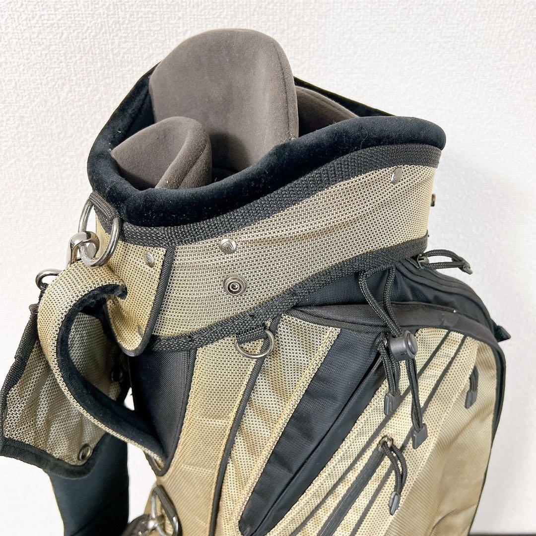 希少 NIKE ナイキ ゴルフ カートキャディバッグ6分割9型 ベージュブラック