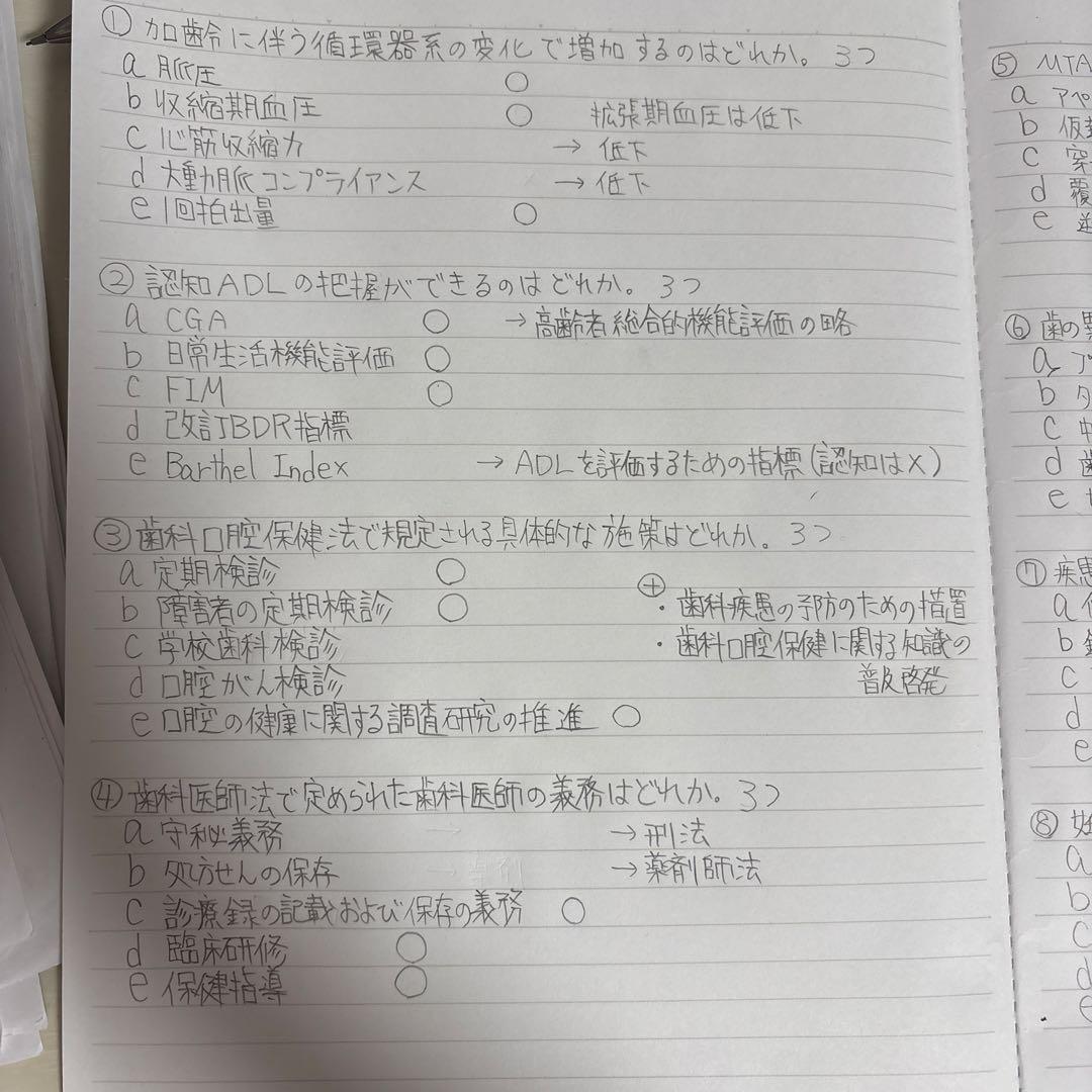 残4歯科医師国家試験　完全予想問題パート2