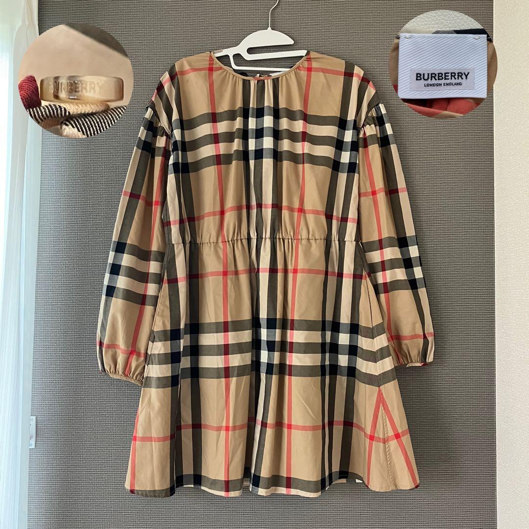 現行　美品　Burberry ワンピース　14Y 164㎝ キッズ　大人可