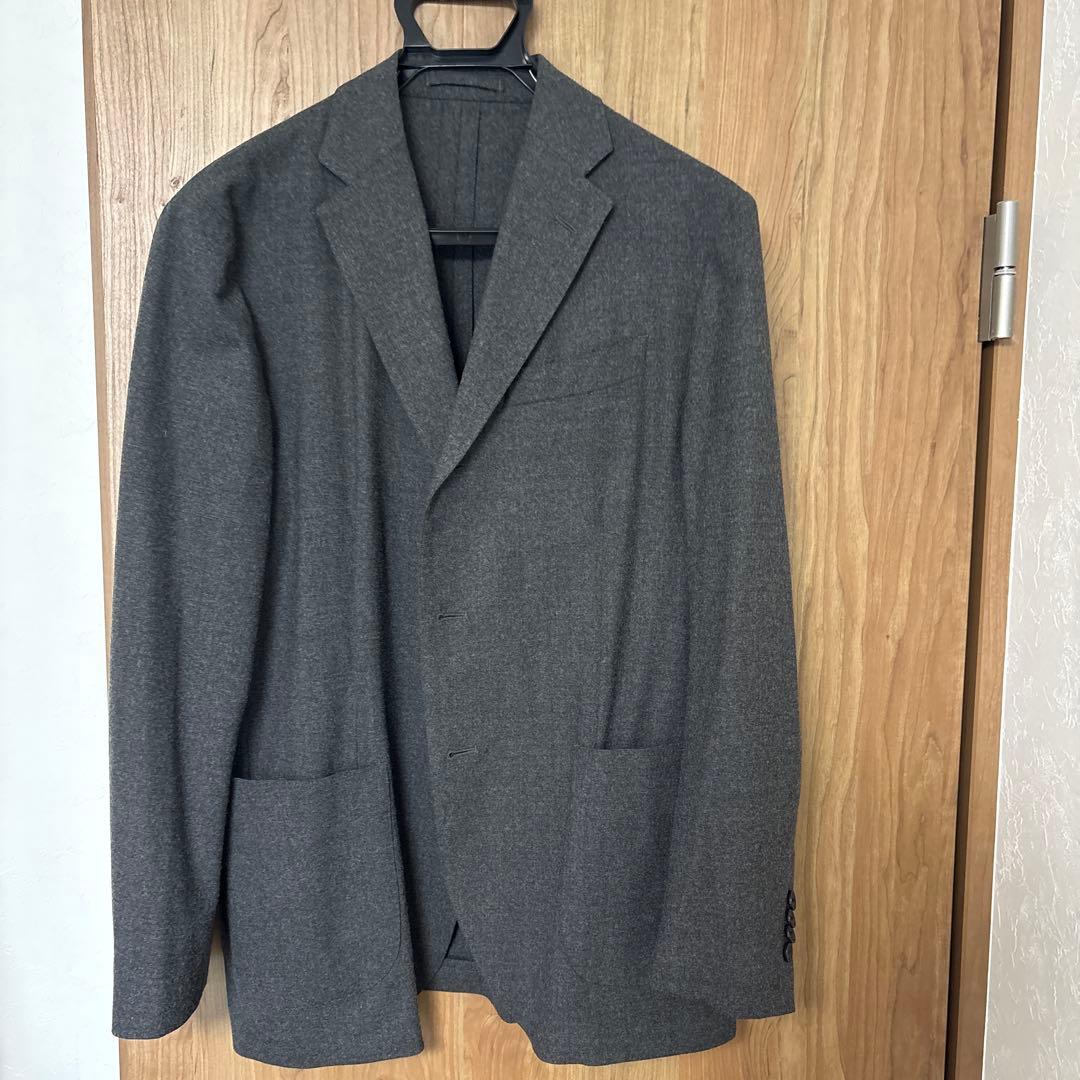 LARDINI グレー ブレザー シングルブレスト