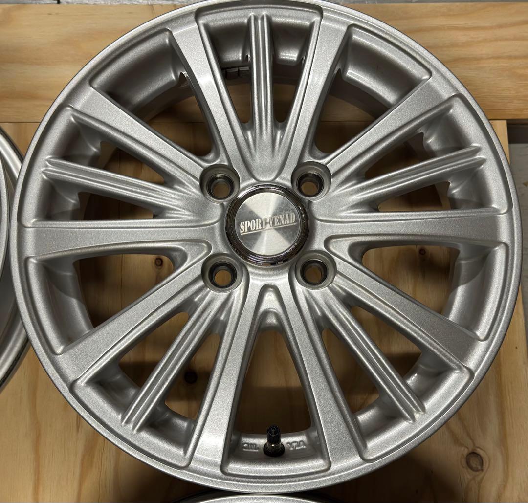 14インチ アルミホイール 4.5Jオフセット45 pcd100 4穴 ナット付