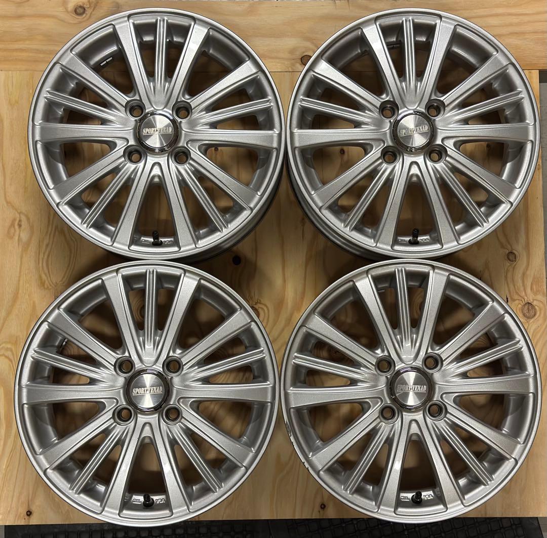 14インチ アルミホイール 4.5Jオフセット45 pcd100 4穴 ナット付