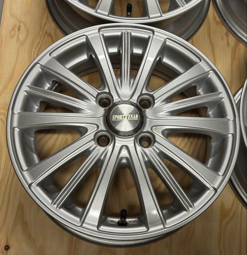 14インチ アルミホイール 4.5Jオフセット45 pcd100 4穴 ナット付