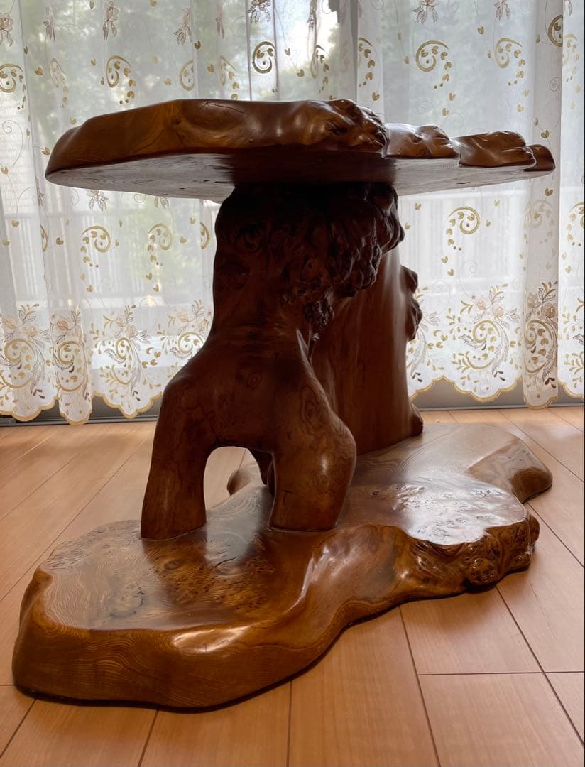 福岡引取り　幅65cm 一枚板　工芸品　テーブル　花台　飾り台