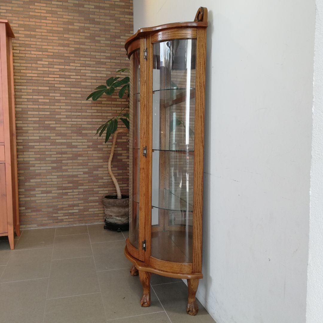 Φ ドラゴンクロウ ガラスキャビネット ハーフムーン型 アンティーク