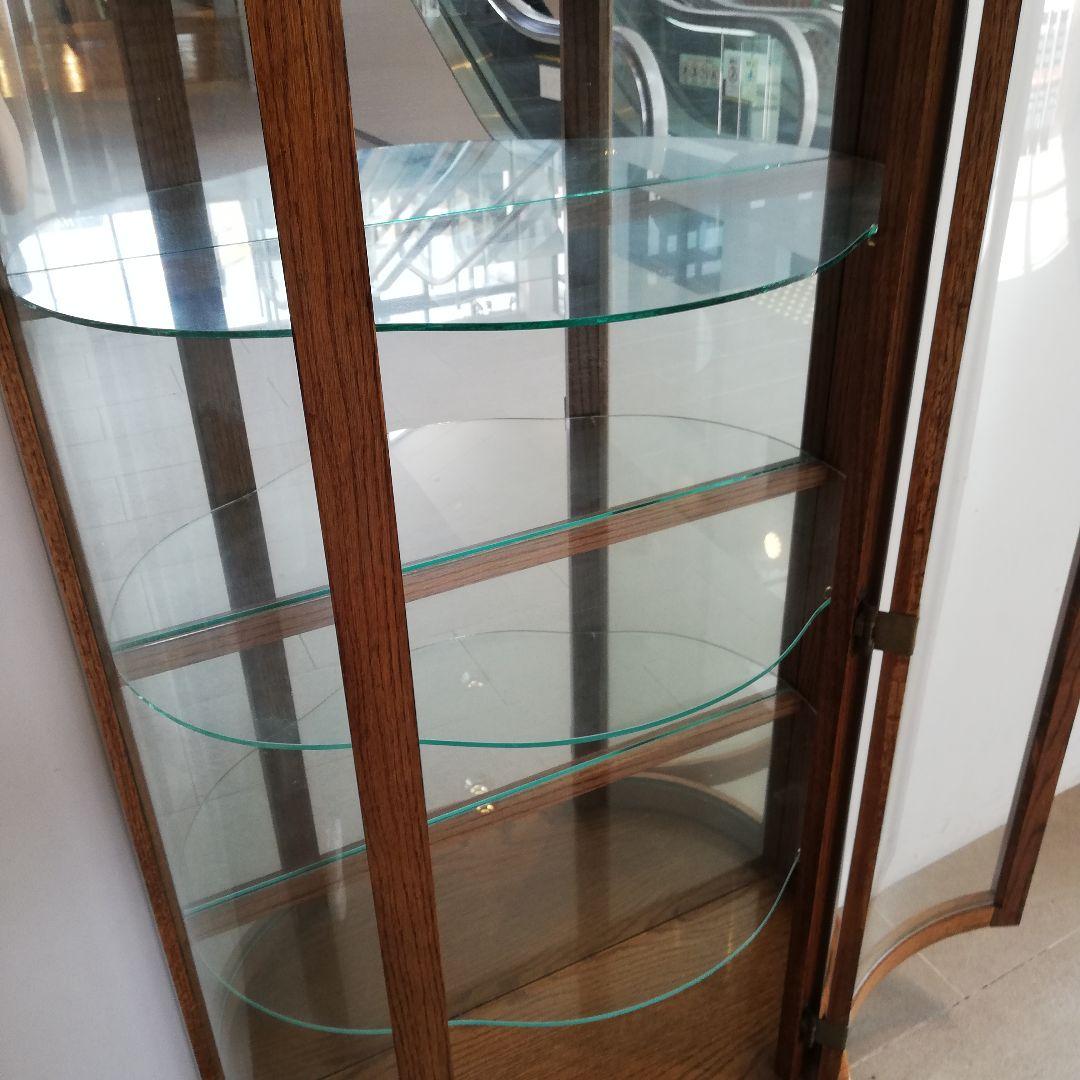 Φ ドラゴンクロウ ガラスキャビネット ハーフムーン型 アンティーク