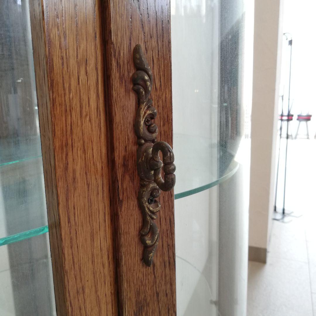 Φ ドラゴンクロウ ガラスキャビネット ハーフムーン型 アンティーク