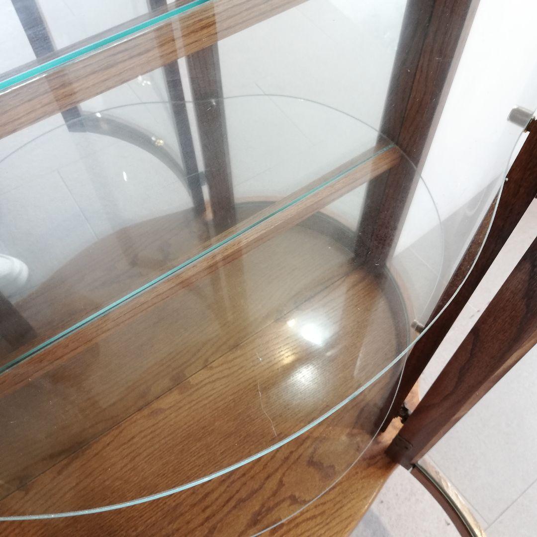 Φ ドラゴンクロウ ガラスキャビネット ハーフムーン型 アンティーク