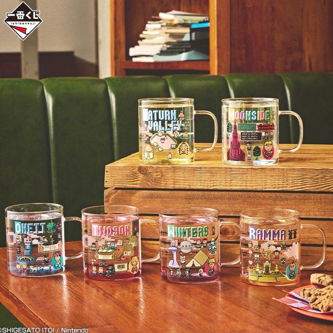 一番くじ MOTHER2 30th C賞 ガラスマグカップ ネス どせいさん 他