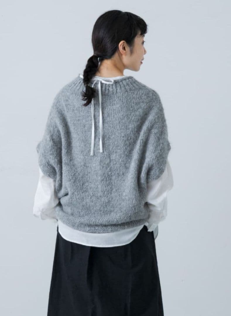 かぐれ 　アルパカルーズベスト　 グレー