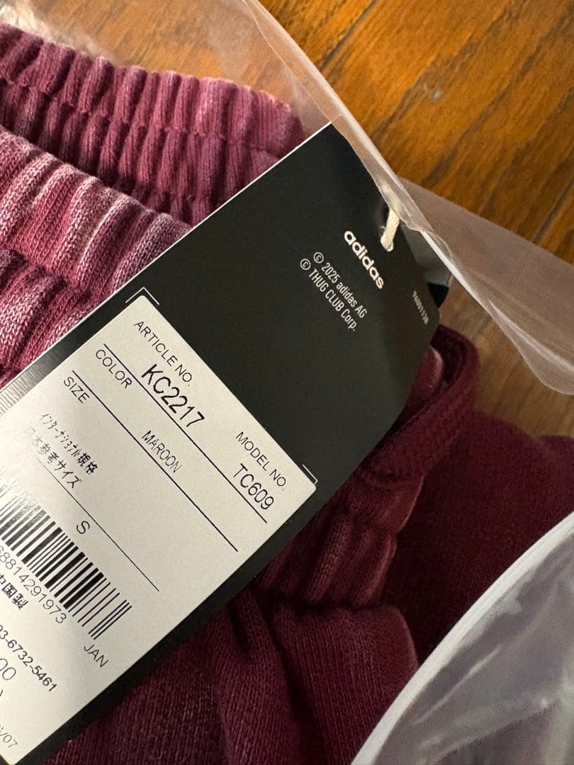 adidasアディダス x Thug Clubサグクラブ　スウェットパンツ　S