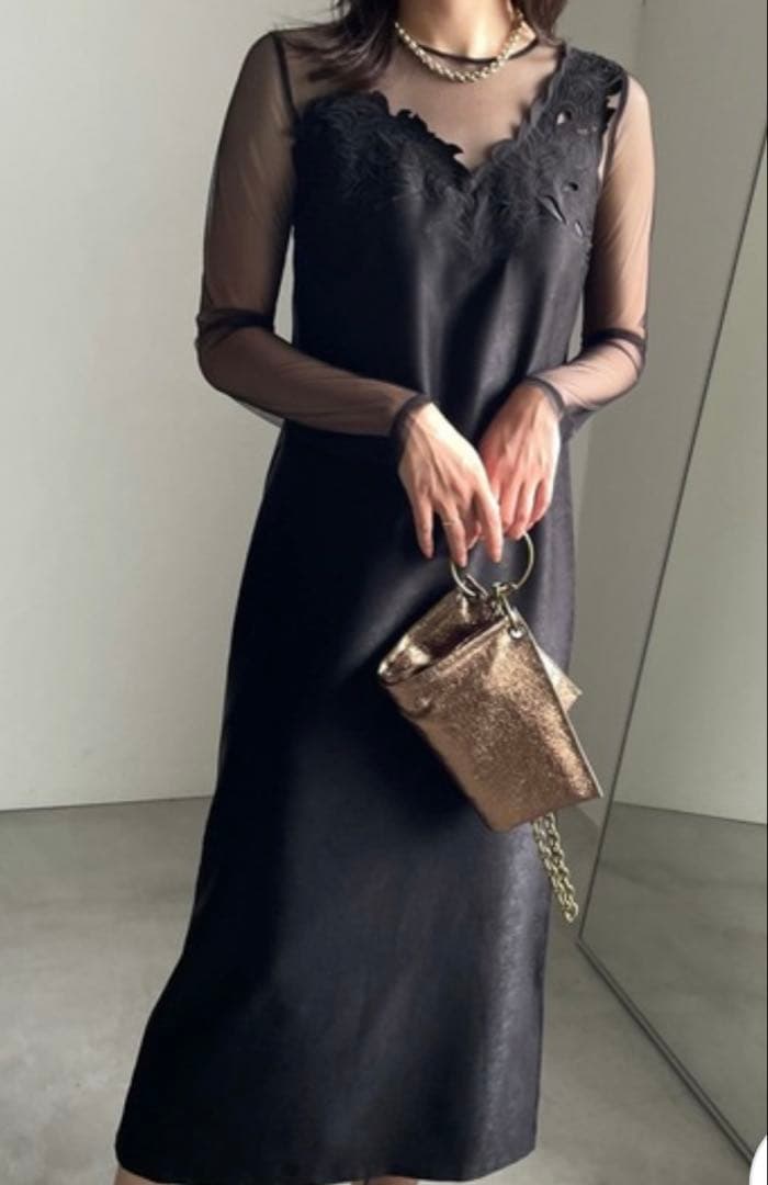 スーツ・フォーマル・ドレス AMERI VINTAGE UND RENEE CUTWORK DRESS