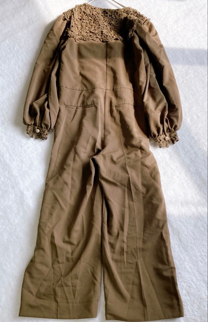 AMERIヴィンテージ 【S】セーラーレースカラージャンプスーツ オールインワン