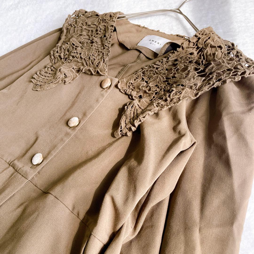 AMERIヴィンテージ 【S】セーラーレースカラージャンプスーツ オールインワン