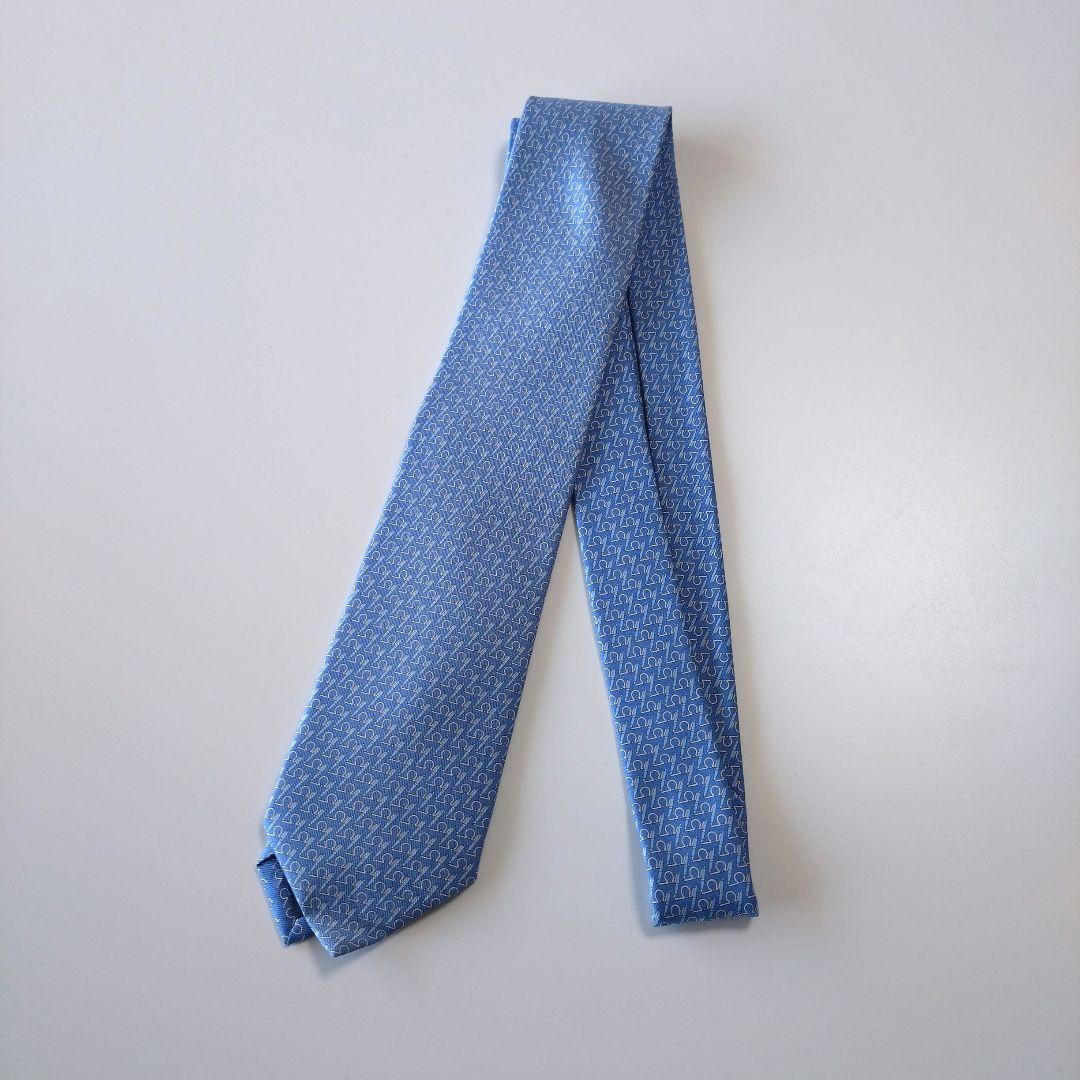FERRAGAMO ネクタイ ブルー