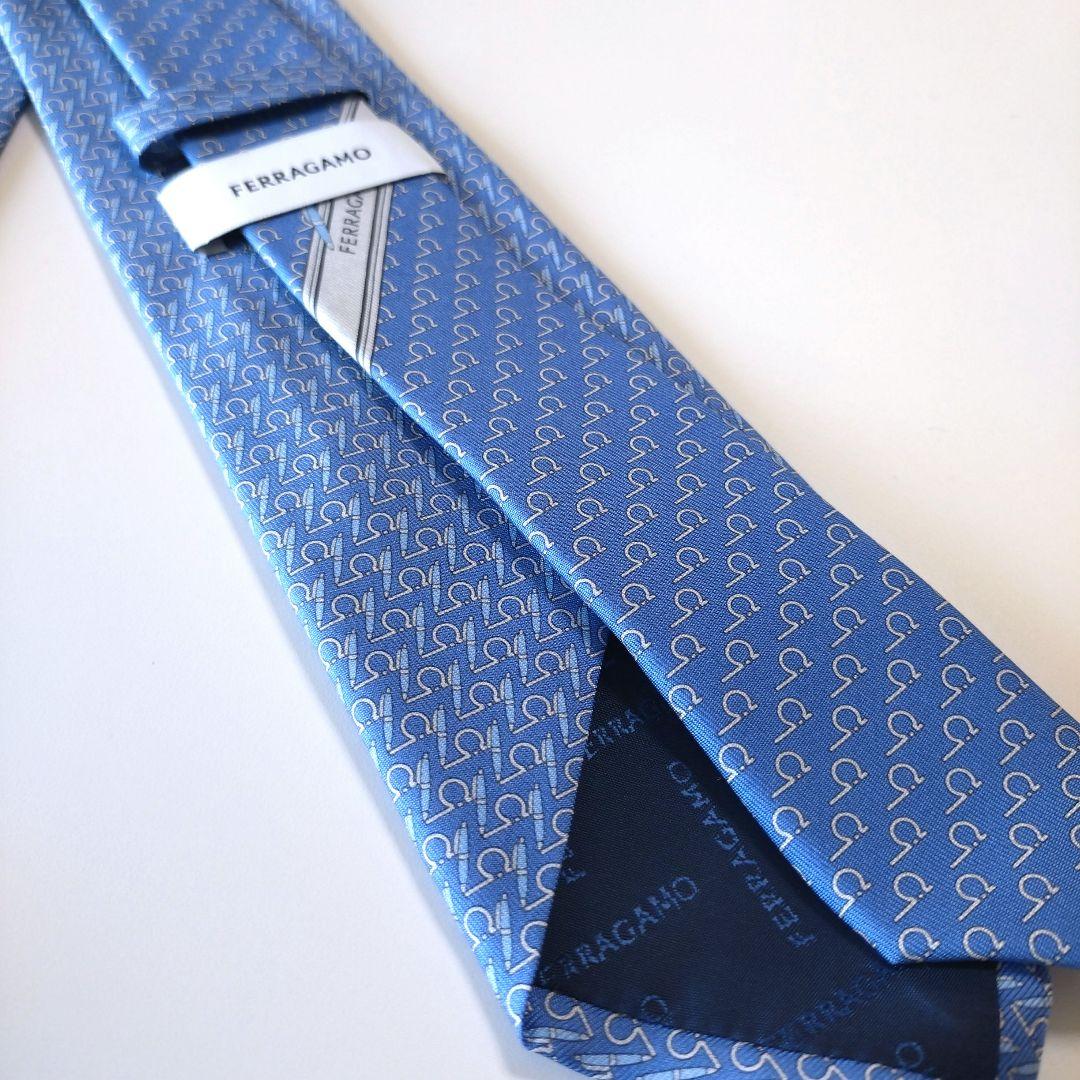 FERRAGAMO ネクタイ ブルー