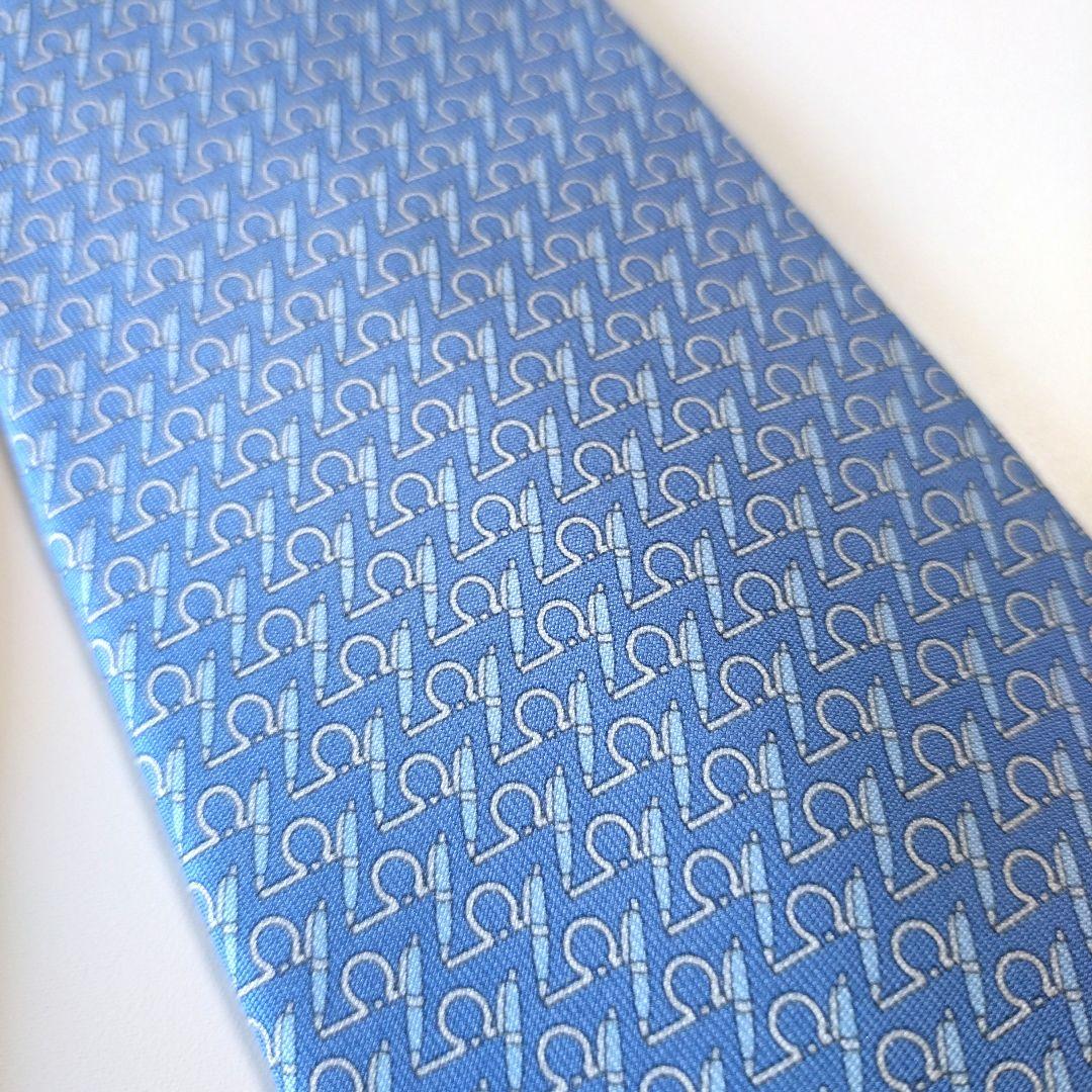 FERRAGAMO ネクタイ ブルー