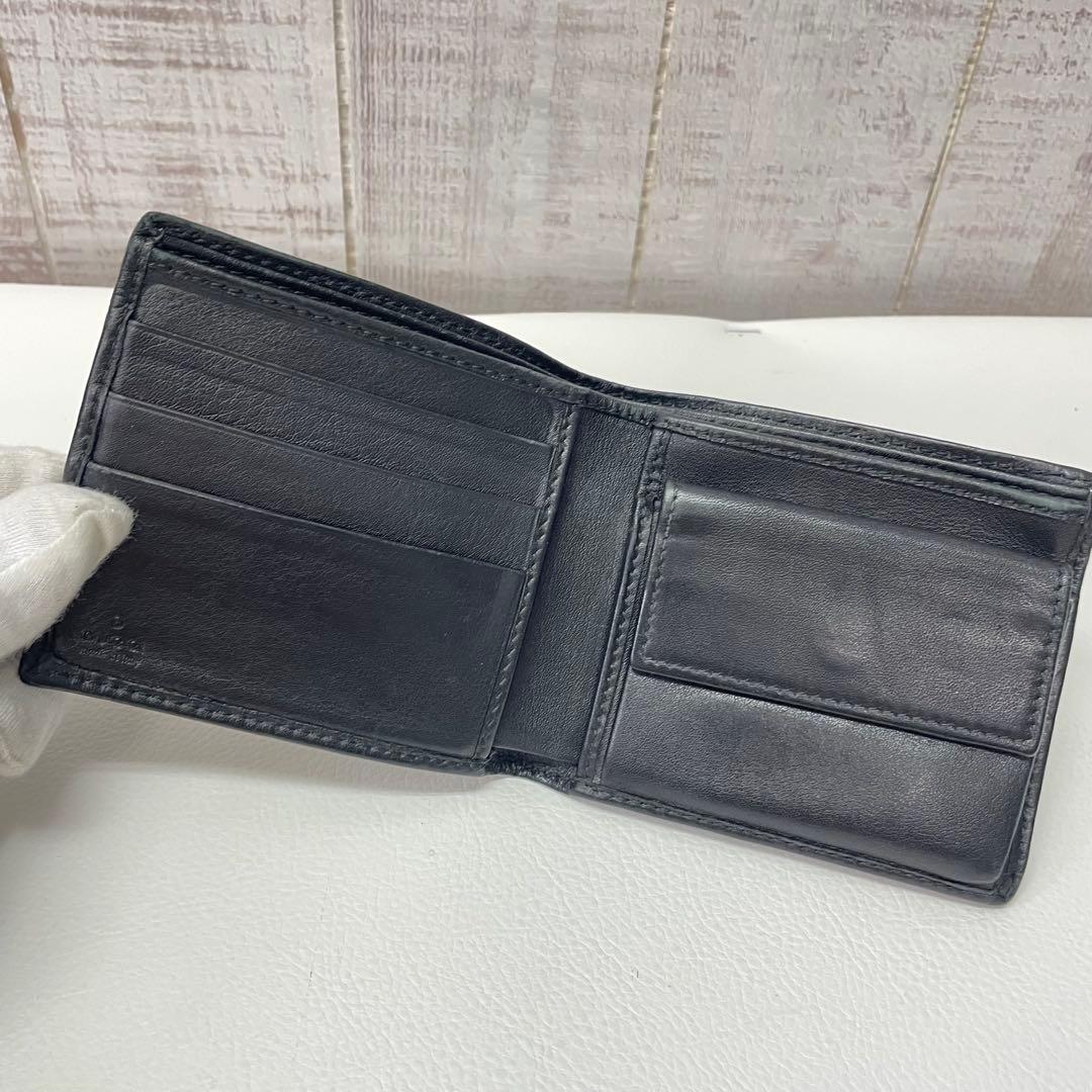 Ｏ*Ｇ様 GUCCI ブラックレザー 二つ折り財布