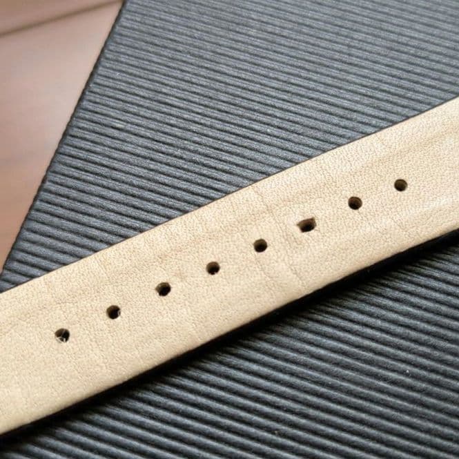 グランドセイコー 純正革ベルト 18mm クロコダイル ブラック 玉符 中古美品