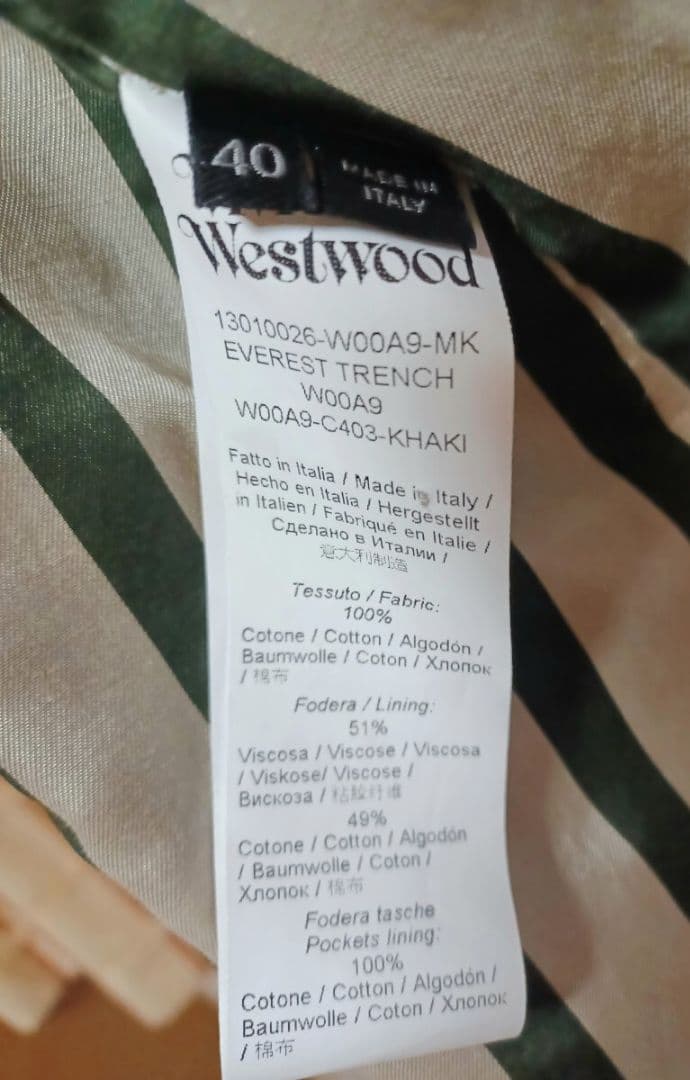 ヴィヴィアンウエストウッド　訳あり美品！2022コレクショントレンチコート