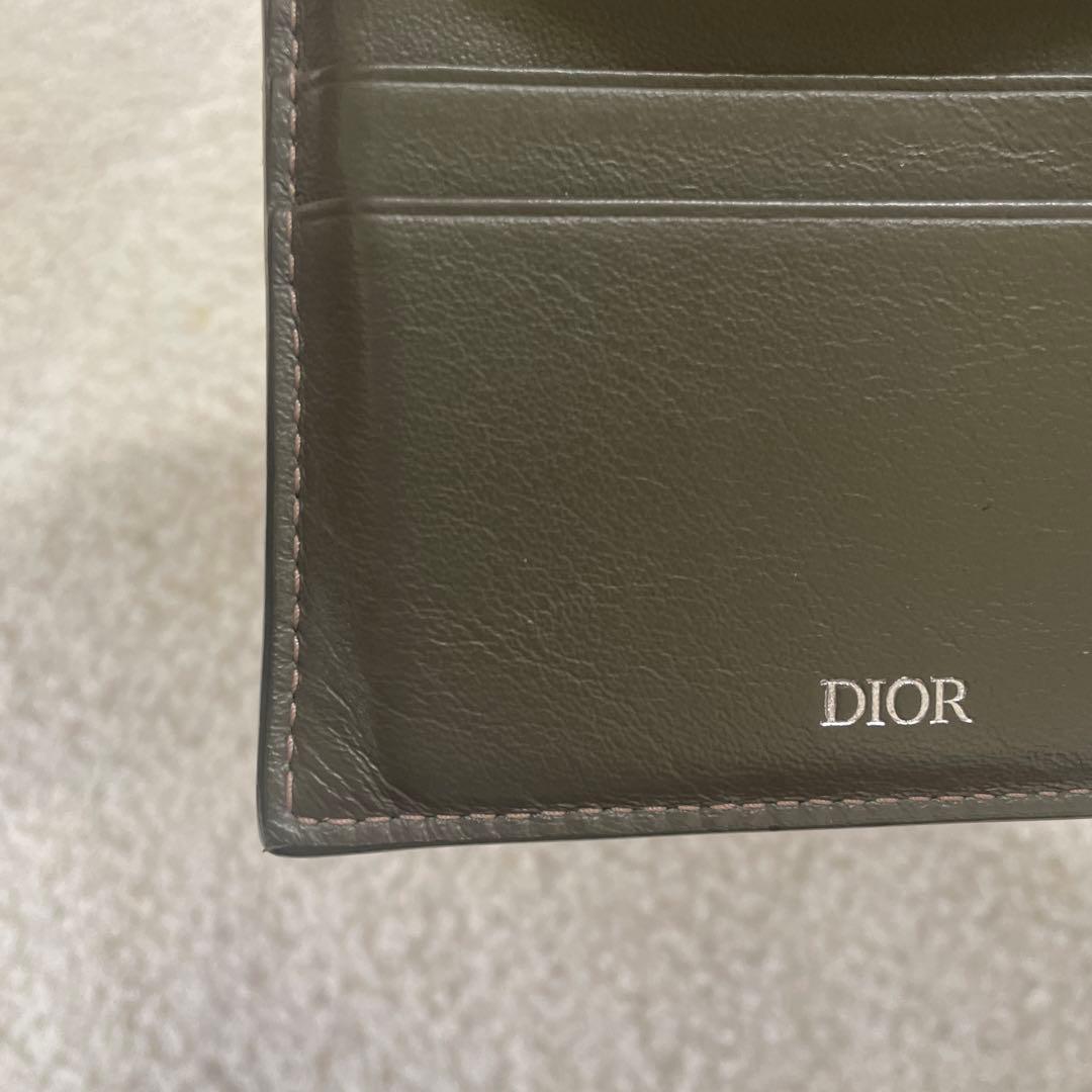Christian Dior Compact Wallet カーキ 折り財布