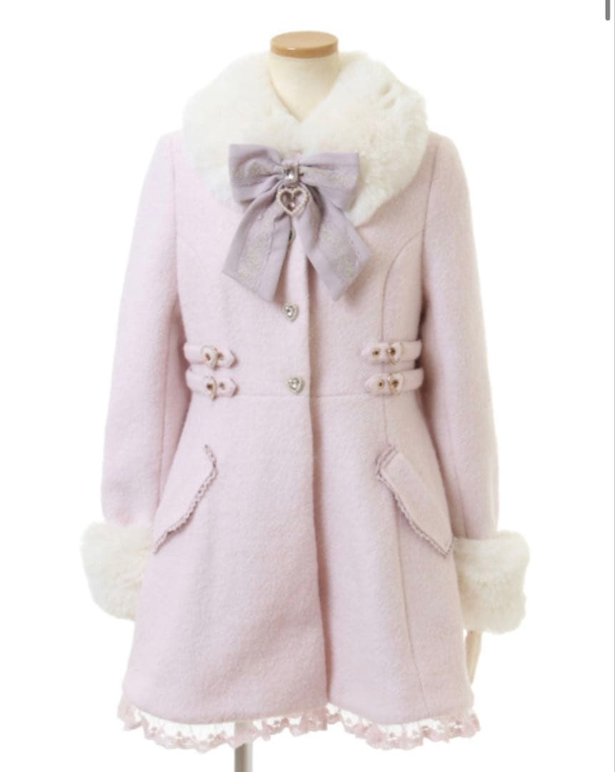 LIZLISA ビジューリボンミニ丈Aラインコート